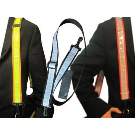Bright Ideas RST1B Reflective Shoulder Strap For Backpack Bags - White-Black