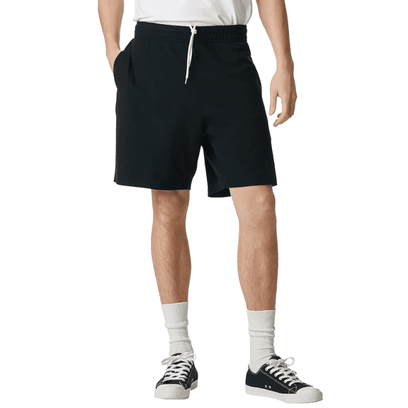 American Apparel Pique Shorts, Men’s Summer Workout Gym Shorts, Single Pack, Black, Sizes S-2XL