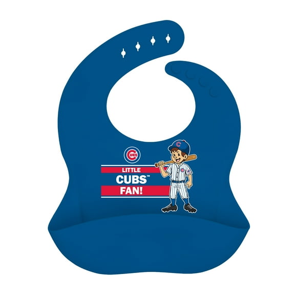 BabyFanatic Officially Licensed Unisex Silicone Baby Bib - MLB Chicago Cubs
