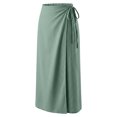 thumbnail image 6 of XIAONU Womens Wrap Maxi Skirt Tie Side Casual Long Bottom, 6 of 9