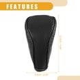 thumbnail image 5 of Unique Bargains 1 Pc Universal Car Shift Knob Cover - Car Knob Gear Protector with Zipper Breathable - Faux Leather Black, 5 of 7
