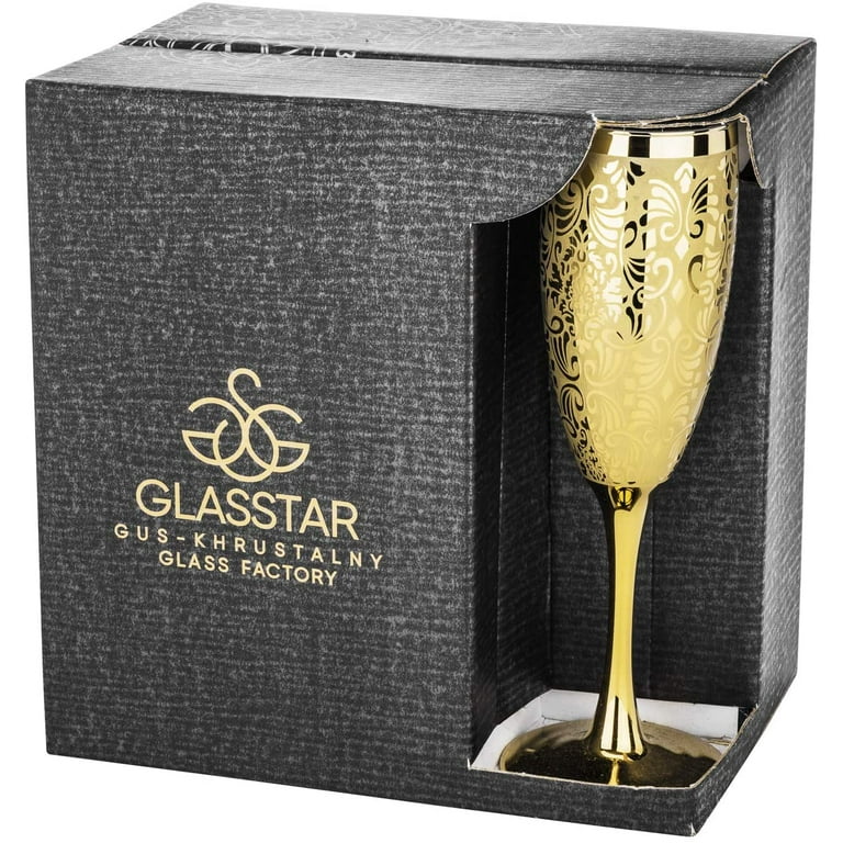 Golden Liberty Collection Elegant and Modern Crystal Wine Glasses