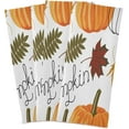 thumbnail image 2 of GZHJMY Autumn Pumpkin Leaf Thanksgiving Day Kitchen Towels Dish Bar Tea Towel Dishcloths 1 Pack Super Absorbent Soft 18 x 28 inches, 2 of 7