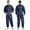 Navy Blue, variant on Men's One Piece Work Coveralls Jumpsuits Long Sleeves Front Zipper Workshop Body Suits Light Green L