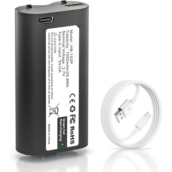 Upgraded 7000mAh Battery Compatible with Myq Battery Replacement, Myq Garage Door Keypad Battery, Compatible with My q Garage Video Keypad Camera Including USB-C Fast Charging Cable