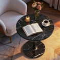 thumbnail image 5 of PinkSheep Small Round Side Table End Table Accent Table Drink Table for Living Room Bedroom Small Spaces, Black, 5 of 7