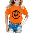 thumbnail image 2 of Uxgjfwu Kids Graphic Prints Short Sleeve T-shirt Casual Loose T-shirt Blouse Casual Tops Sizes 4-16, 2 of 3