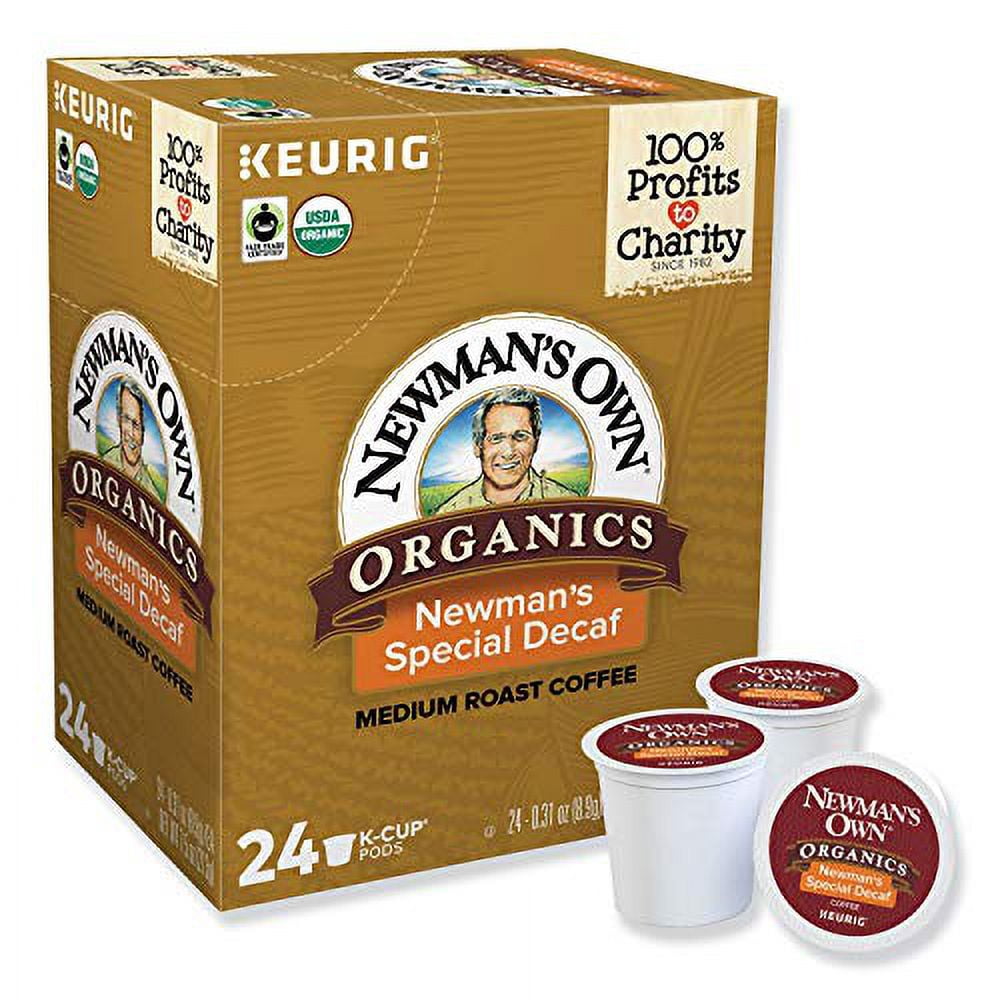Newman's Own Organics, Newman's Own Special Blend Decaf, K-Cup Portion Pack for Keurig K-Cup Brewers, 24 Count (Pack of 4)