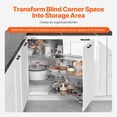 thumbnail image 2 of VEVOR 18"W Opening Blind Corner Pull Out Organizer, 2 Tier 4 Shelf Kitchen Cabinet Organizer, Magic Chrome Carbon Steel Storage Basket, Slide Out Storage Organizer, Left & Right Open Compatible, 2 of 9