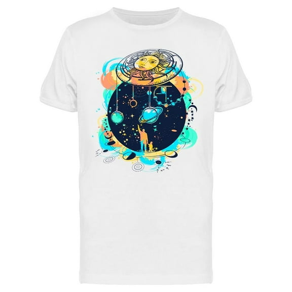 People And The Solar System T-Shirt Men -Image by Shutterstock, Male Medium