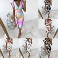 thumbnail image 4 of CENL Women Floral V Neck Wrap Dress Ladies Evening Party Cocktail Bodycon Dresses, 4 of 8