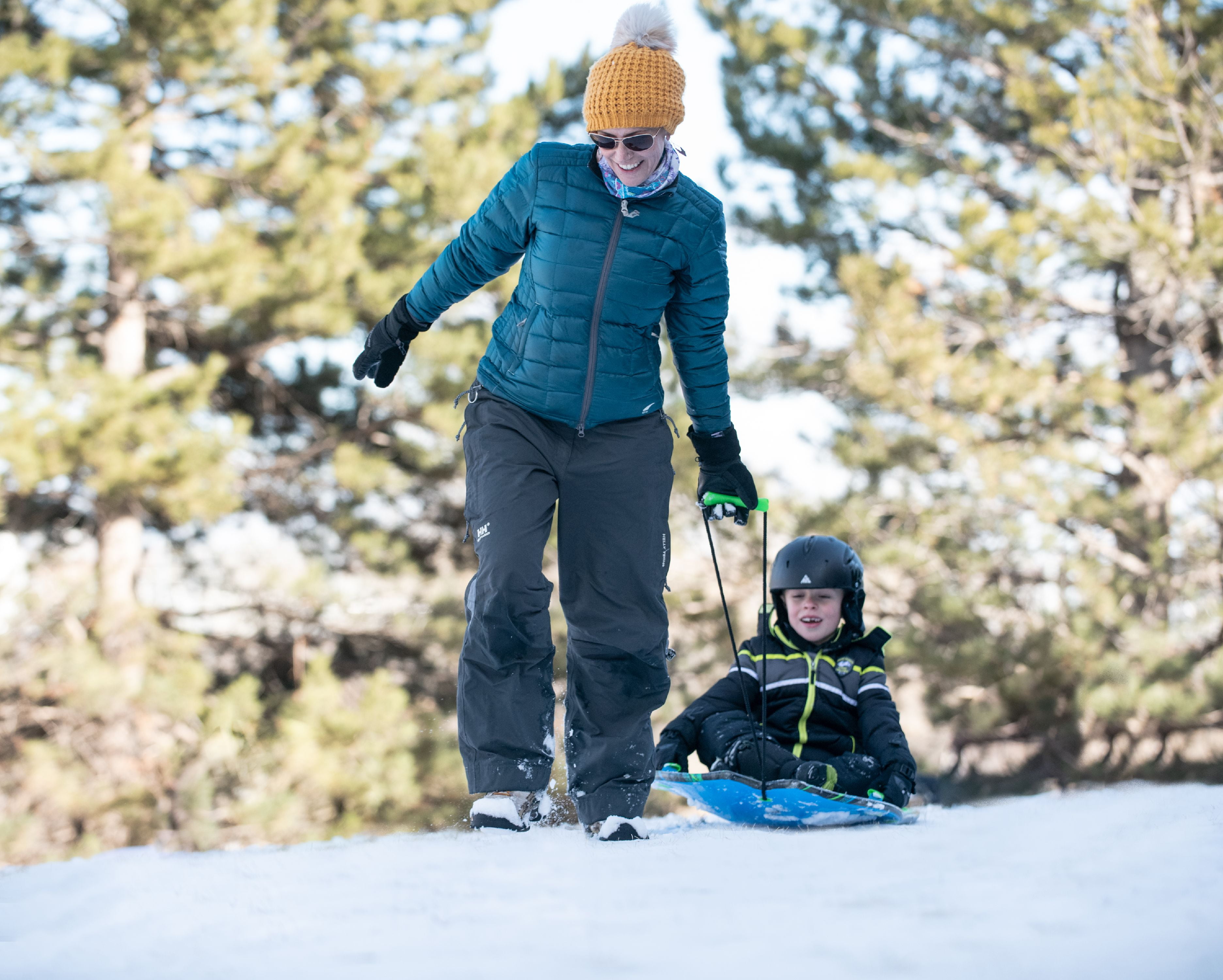 Snow Daze 2 Person Molded Sled with Handles