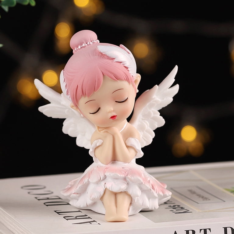 Farfi Girl Figurine Realistic Cartoon Mini Car Ornament Angel