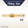 thumbnail image 2 of LTWFITTING - Empalmador de manguera de latón con púas de 1/8 pulgadas, ajuste de aire, agua, combustible, barco (paquete de 50), 2 of 5