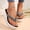 Black, variant on Women's Rhinestone & Pearl Wedge Flip Flops, Sparkly Embellished Platform Thong Sandals, High Heel Summer Slides for Beach, Vacations White 5.5(36)
