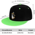 thumbnail image 6 of Hip Hop Hat Two Tone Flat Bill 6 Panel Cap Unisex, 6 of 9