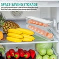 thumbnail image 3 of Huevera para refrigerador, dispensador automático de huevos escalonado con ruedas, caja de almacenamiento para ahorrar espacio, huevera transparente, organizador de despensa de cocina, 3 of 7