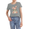thumbnail image 4 of ZHISHIMINGJUN Women's Shirts Pink Rabbit With A Green Bow Lightweight Wrinkle Free Travel Clothes for Women Ideal for Office Safari 2029 Spring Fashion Regular Fit Tops, 4 of 5