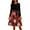 Red, variant on Christmas Dresses for Women Women's Fashion Round Casual Slim Fit Christmas Print Large Swing Long Sleeve Dress for Holiday Party,Army Green,L