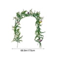 thumbnail image 3 of Artificial Simulated Flower Vine Decorative Rattan for Indoor Outdoor Use, 68.9 Inch Plastic Hanging Garland, 3 of 6
