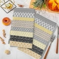 thumbnail image 3 of Dish Towels, Boho Absorbent Kitchen Towels 1 PC, Yellow Grey Abstract Geometric Microfiber Hand Towels Dish Cloths Tea Towels for Home&nbsp; Bathroom,18X28-Inch,, 3 of 6
