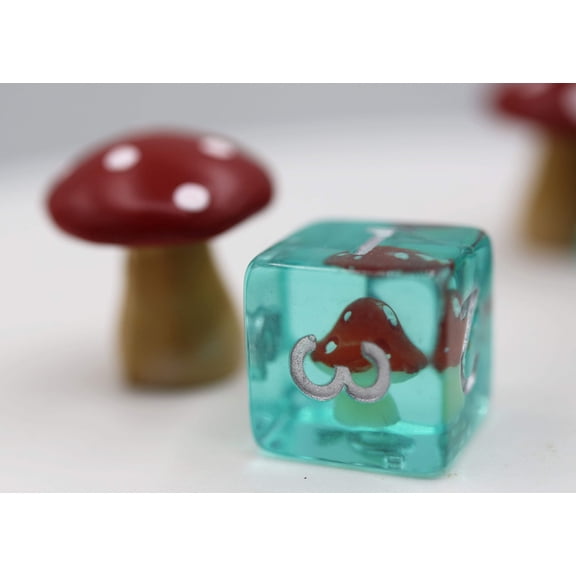 Foam Brain Games Poly Set - Power Up Mushroom w/Silver (7) New