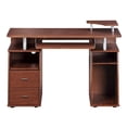 thumbnail image 3 of Scranton & Co Transitional Wood Computer Desk with Keyboard Tray in Mahogany, 3 of 8