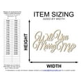 thumbnail image 2 of Unfinished Wood Will You Marry Me Sign | DIY Craft Cutout 14" / 1/2", 2 of 3