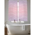 thumbnail image 4 of Pink Purple Ombre Sheer Curtains 63 Inch Length 2 Panels Set, Modern Abstract Striped Polka Dots Voile Window Treatment Rod Pocket Curtains Sheers Drapes for Bedroom/Living Room/Kitchen 52x"63"x2, 4 of 7