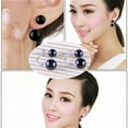 thumbnail image 3 of Opvise Fashion Women Double Sided Faux Agate Ear Jacket Earrings Party Jewelry Gift, 3 of 7
