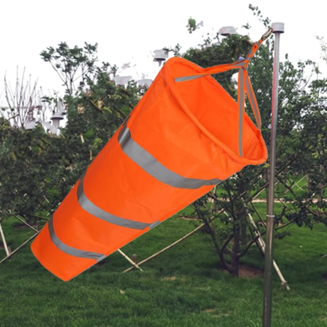 Manga de viento con tiras reflectantes Bolsa para medir el viento en exteriores Manga de viento de tela Oxford