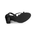 thumbnail image 5 of BLISSFUL STEP Women's Lace Up Heels Block Heel Flip Flops Sandals Black 7.5, 5 of 7