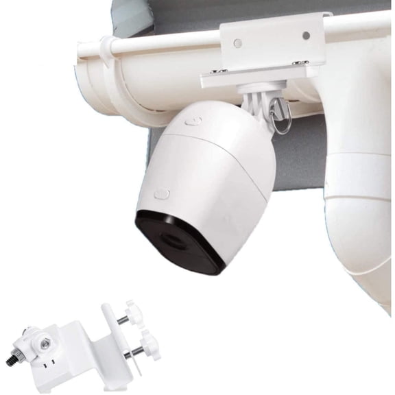 Wasserstein Weatherproof Gutter Mount for Arlo Pro/Pro2/Pro3/Pro4/Pro5s, Arlo HD, and Arlo Ultra/Ultra 2 - Greater Height for Your Arlo Cameras (White)