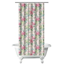 Waterproof Pioneer Shower Curtain 36x72 Inch Polyester Unique Colorful Floral Shower Curtain for Bathroom Hotel Home Decor with 7 Plastic Hooks
