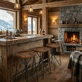 thumbnail image 3 of Bare Decor Aloha Backless Live Edge Teak Counter Stool with Solid Black Metal Legs, 27" Tall, 3 of 14