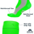 thumbnail image 3 of Mojo Compression Socks Unisex 20-30mmHg Graduated Support - Neon Green, Small, 3 of 8