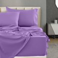 thumbnail image 1 of LDC Juego de sábanas Twin XL – 4 sábanas de microfibra cepillada con bolsillos de 16.0 in de profundidad – Fundas de almohada bordadas y lisas – Sábanas de lujo de hotel tamaño Twin XL – Oeko-TEX (mor, 1 of 1