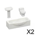 thumbnail image 1 of 2x Juego De Lavabo Para Bañera, Decoración De Baño En Miniatura Para Bricolaje, Baño En Miniatura Para Niños, 1 of 10