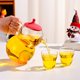 thumbnail image 5 of Yhmxh Utensilios de cocina Hervidor de agua fría de borosilicato alto, hervidor de muñeco de nieve, hervidor de vidrio calentable, venta al por mayor, gran capacidad con asa, tetera para taza de té, 5 of 6