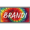 thumbnail image 1 of Brandi Name Tie Dye Style License Plate Tag Vanity Novelty Metal | UV Printed Metal | 6-Inches By 12-Inches | Car Truck RV Trailer Wall Shop Man Cave | NP1299, 1 of 1