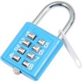 thumbnail image 1 of HUGFEGWE 8 Digit Combination Padlock Push Button Lock for Suitcase Luggage Drawer Door Toolbox,Fixed Gym Cabinet Door Toolbox Padlock Gym Sports School and Employee Lock,Blue 1PCS UA824-6876, 1 of 7