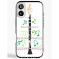 Clarinet and Green Musical Notes Tough Phone Case for Apple iPhone ...