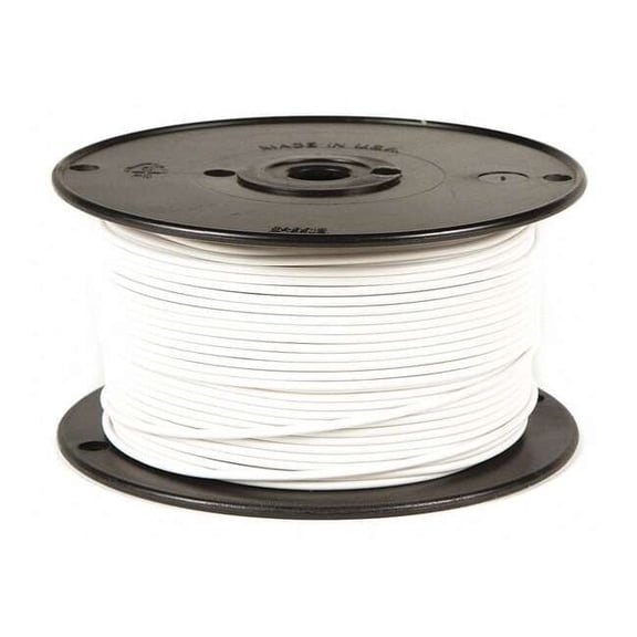 BATTERY DOCTOR Primary Wire,12 ga.,19,100 ft.,60V,White 81067
