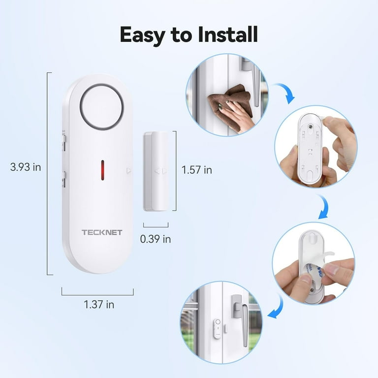 TECKNET Door Alarms for Kids Safety, Window Alarm Pool Alarms Door