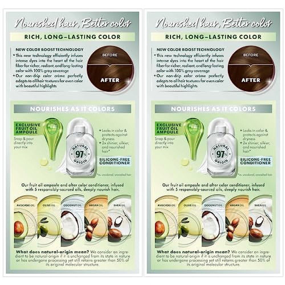 Garnier Hair Color Nutrisse Nourishing Creme, 53 Medium Golden Brown (Chestnut) Permanent Hair Dye, 2 Count (Packaging May Vary)