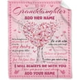 thumbnail image 1 of LHSHID Personlized Granddaughter Blanket from Grandma Grandpa Custom Girl Name Super Soft Flannel Butterfly Throws Blankets Birthday Gift Elephant Decor for Sofa Bed, 1 of 8