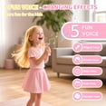 thumbnail image 6 of LINXUXIE Mini Karaoke Machine for Kids, Wireless Pink Microphone Toys for Toddlers, Birthday Gifts for 3-5 5-8 Year Old, 6 of 7