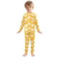 thumbnail image 3 of Dailycode Cotton Pajama Set Snug Fit Long Sleeve Top and Pants for 18M-8Y Lovely Capybara and Orange, 3 of 7