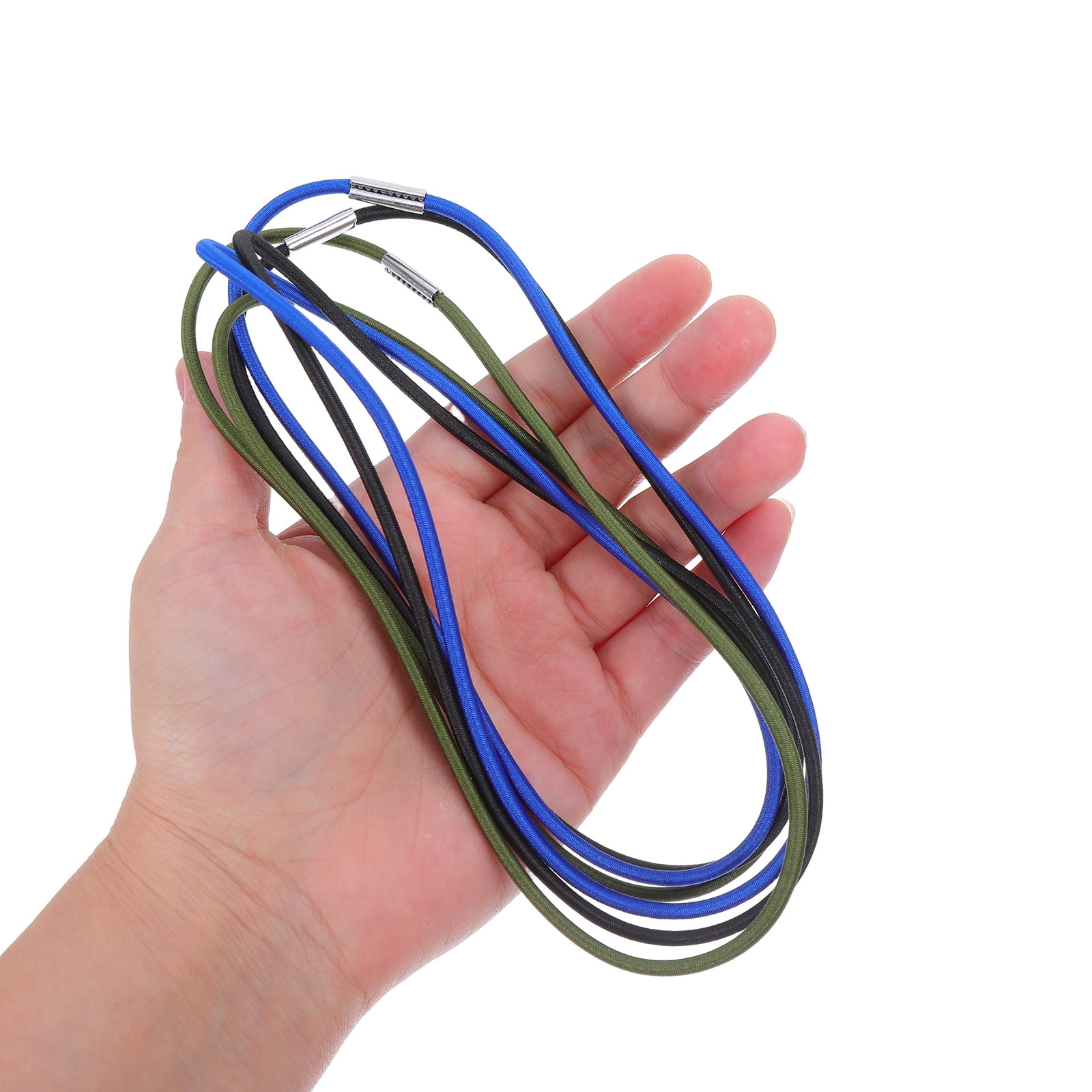 ELAYARD 9-Pack Elastic Garbage Can Bands with Stainless Steel Connectors, Assorted Colors for Home, Office, Outdoor Use