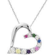 Personalized Family Jewelry Sterling Silver Heart's Journey Pendant